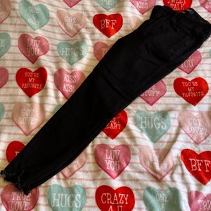 Judy blue black skinny jeans with a raw hem